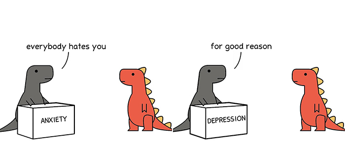 Explore Mental Health and Life Through Honest Dinosaur Comic Strips Explore Mental Health and Life Through Honest Dinosaur Comic Strips