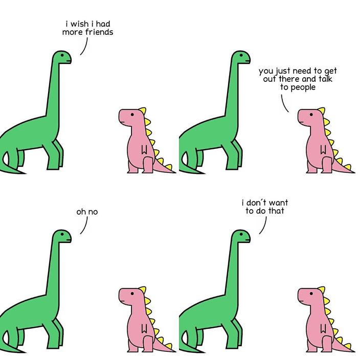 Explore Mental Health and Life Through Honest Dinosaur Comic Strips Explore Mental Health and Life Through Honest Dinosaur Comic Strips