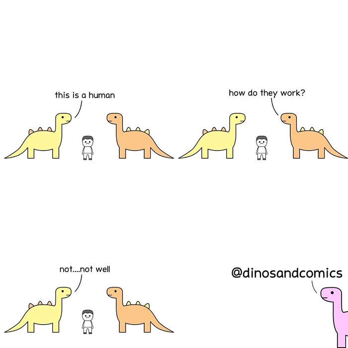 Explore Mental Health and Life Through Honest Dinosaur Comic Strips Explore Mental Health and Life Through Honest Dinosaur Comic Strips