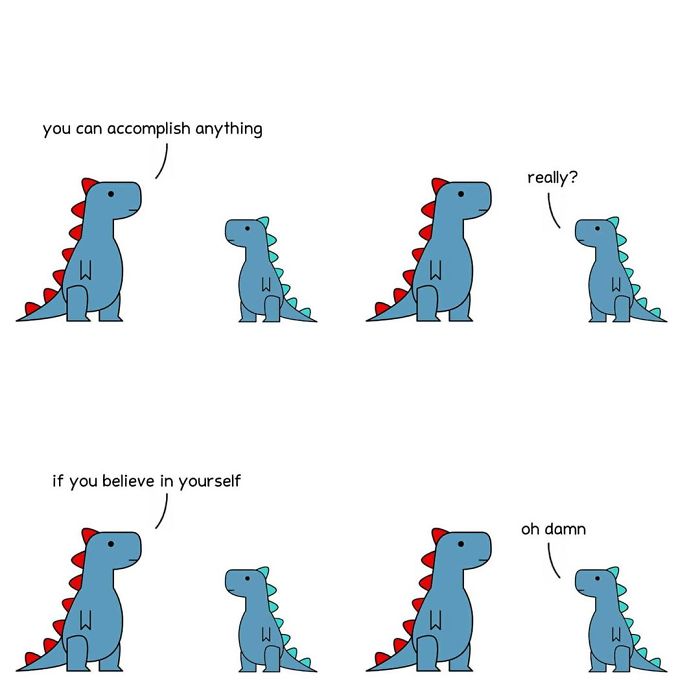 Explore Mental Health and Life Through Honest Dinosaur Comic Strips Explore Mental Health and Life Through Honest Dinosaur Comic Strips