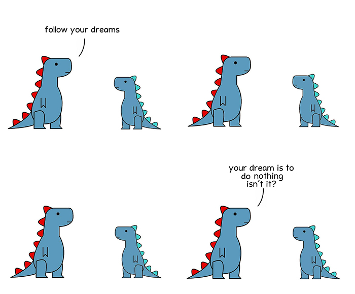 Explore Mental Health and Life Through Honest Dinosaur Comic Strips Explore Mental Health and Life Through Honest Dinosaur Comic Strips