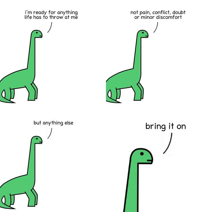 Explore Mental Health and Life Through Honest Dinosaur Comic Strips Explore Mental Health and Life Through Honest Dinosaur Comic Strips