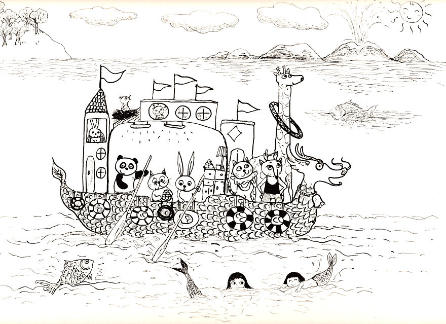 I Tried To Draw My Childhood Drawings Again 30 Years Later (12 Pics) I Tried To Draw My Childhood Drawings Again 30 Years Later (12 Pics)