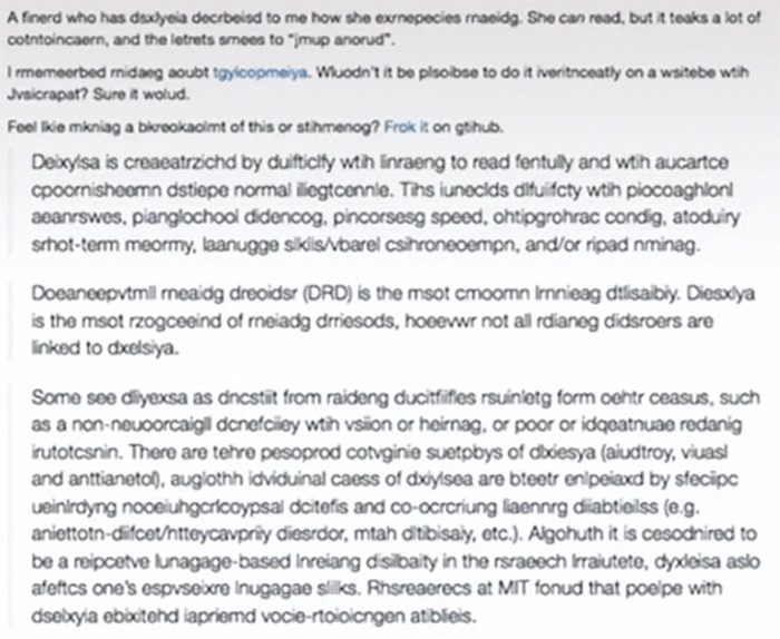 Therapist Shows How Hard It Is For Dyslexic People To Read By Challenging The Internet To Read A ‘Dyslexified’ Text Therapist Shows How Hard It Is For Dyslexic People To Read By Challenging The Internet To Read A ‘Dyslexified’ Text
