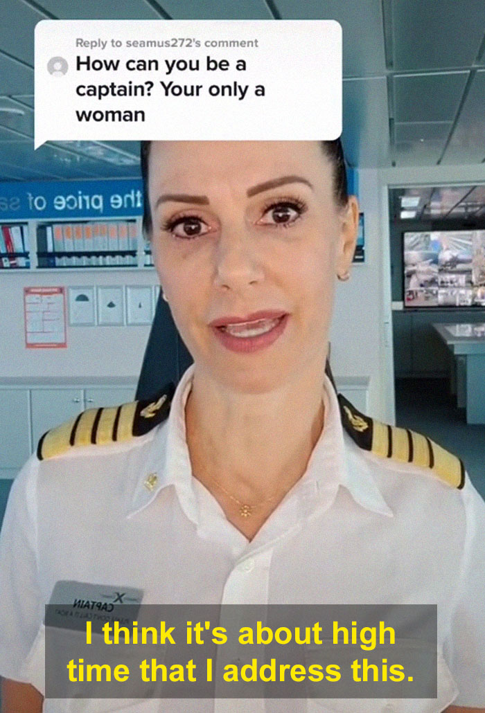 Someone Asks This Captain ‘How Can You Be A Captain? Your Only A Woman,’ Gets Shut Down With A Hilarious Response Someone Asks This Captain ‘How Can You Be A Captain? Your Only A Woman,’ Gets Shut Down With A Hilarious Response