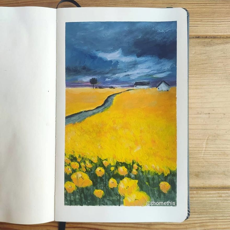 I&#8217;ve Challenged Myself To Draw A Gouache Painting A Day, Here&#8217;s The Final Part (50 New Pics)