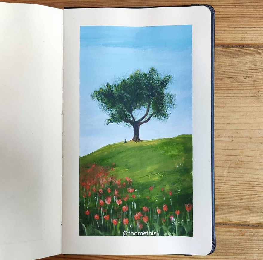 I&#8217;ve Challenged Myself To Draw A Gouache Painting A Day, Here&#8217;s The Final Part (50 New Pics)