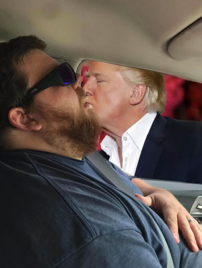 Guy Falls Asleep On A Road Trip, Wife Asks People To Photoshop What He Missed While Sleeping (30 Pics)