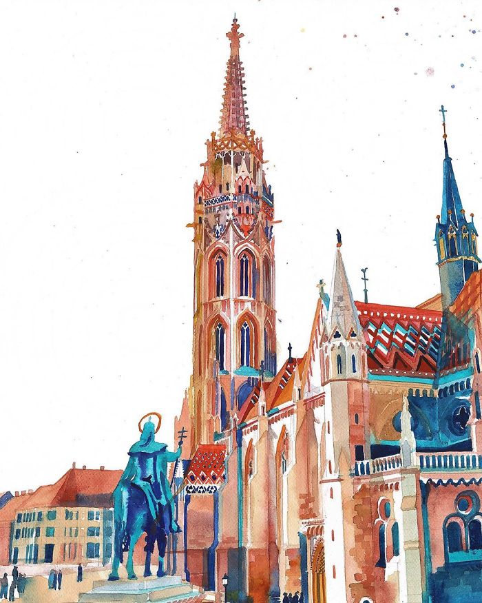 I Drew These 27 Bright Summer Watercolors Based On Beautiful Southern European Cities I Drew These 27 Bright Summer Watercolors Based On Beautiful Southern European Cities