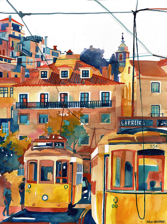 I Drew These 27 Bright Summer Watercolors Based On Beautiful Southern European Cities I Drew These 27 Bright Summer Watercolors Based On Beautiful Southern European Cities