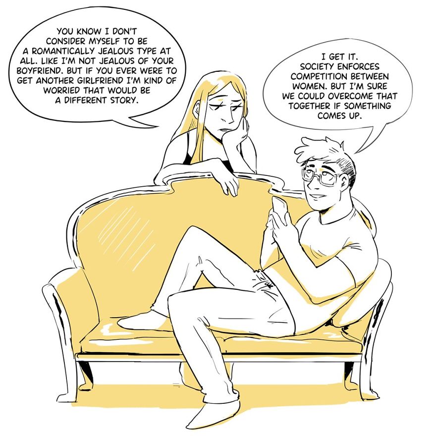 Artist Illustrates What Living In A Polyamorous Relationship Looks Like Artist Illustrates What Living In A Polyamorous Relationship Looks Like