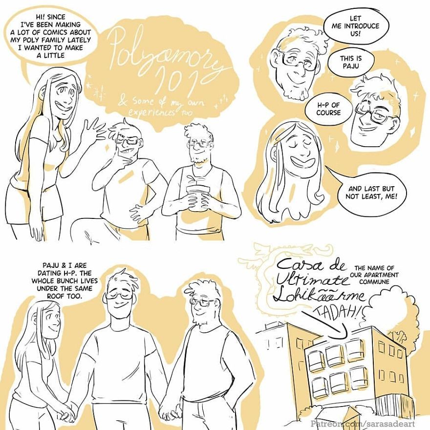 Artist Illustrates What Living In A Polyamorous Relationship Looks Like Artist Illustrates What Living In A Polyamorous Relationship Looks Like