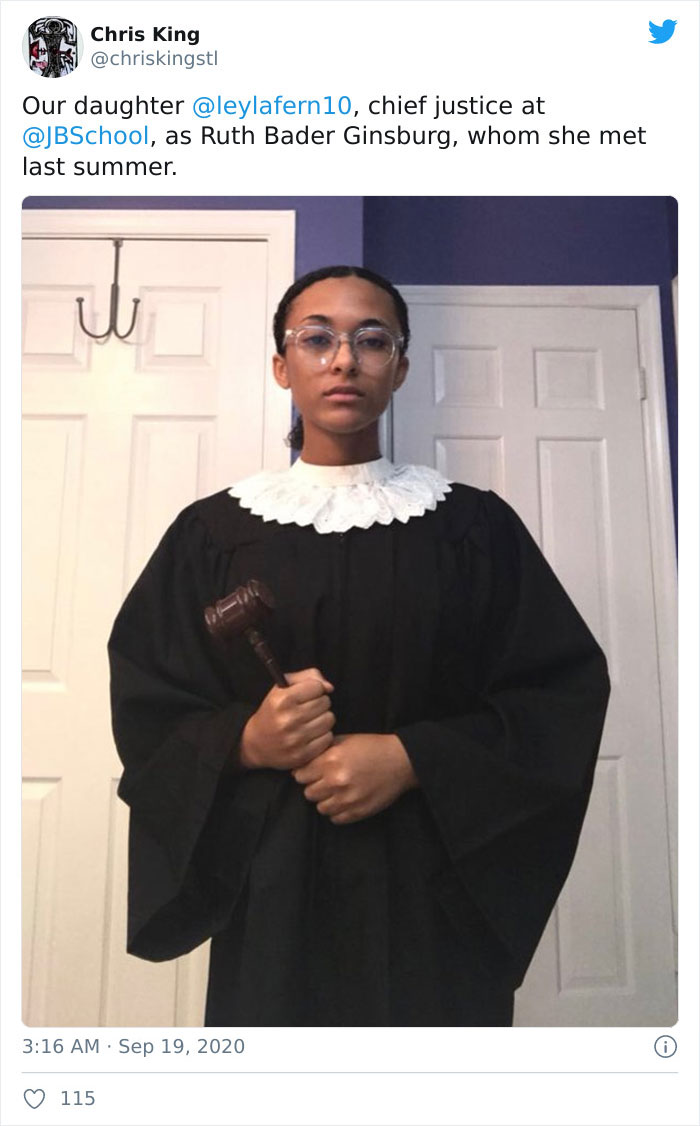 Parents Are Dressing Up Their Daughters As Ruth Bader Ginsburg Because She Was &#8216;Everything [They] Should Strive For&#8217;