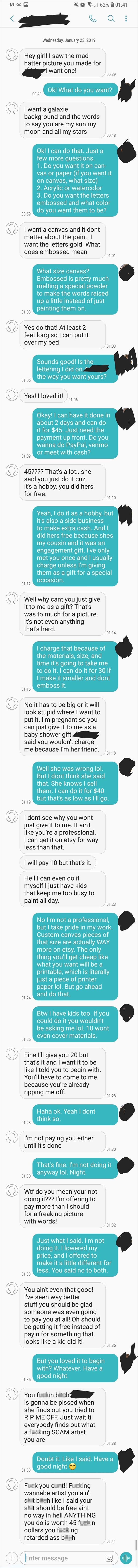 30 Infuriating ‘Choosing Beggars’ Who Think They Deserve Special Treatment From Artists 30 Infuriating ‘Choosing Beggars’ Who Think They Deserve Special Treatment From Artists