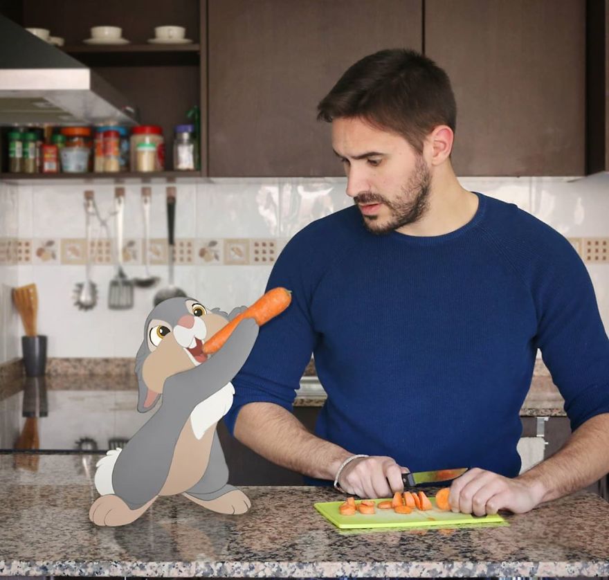 Guy Edits Disney Characters Into His Photos And The Result Looks Like They&#8217;re Having A Blast (30 Pics)