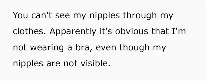Woman Doesn’t Wear A Bra At Work Despite Her Coworkers Complaining, Asks If She’s Being A Jerk Woman Doesn’t Wear A Bra At Work Despite Her Coworkers Complaining, Asks If She’s Being A Jerk