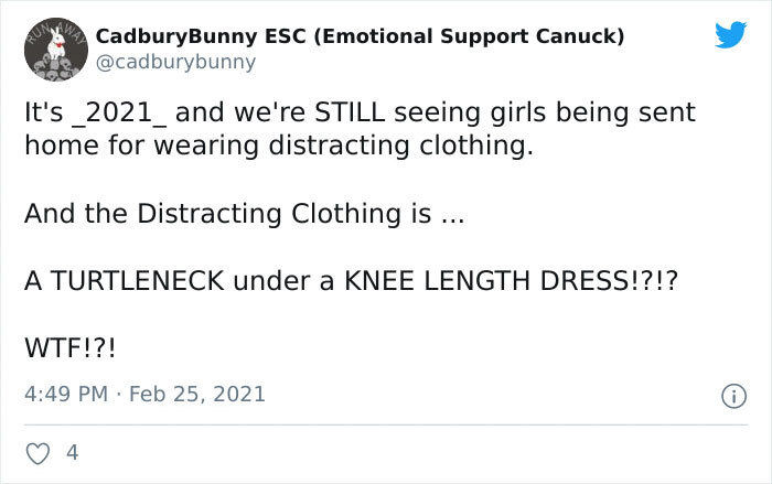 “You Are In The Wrong Profession”: 17 Y.O. Gets Sent Home For Her Turtleneck Plus Dress Combo, Causes Backlash “You Are In The Wrong Profession”: 17 Y.O. Gets Sent Home For Her Turtleneck Plus Dress Combo, Causes Backlash