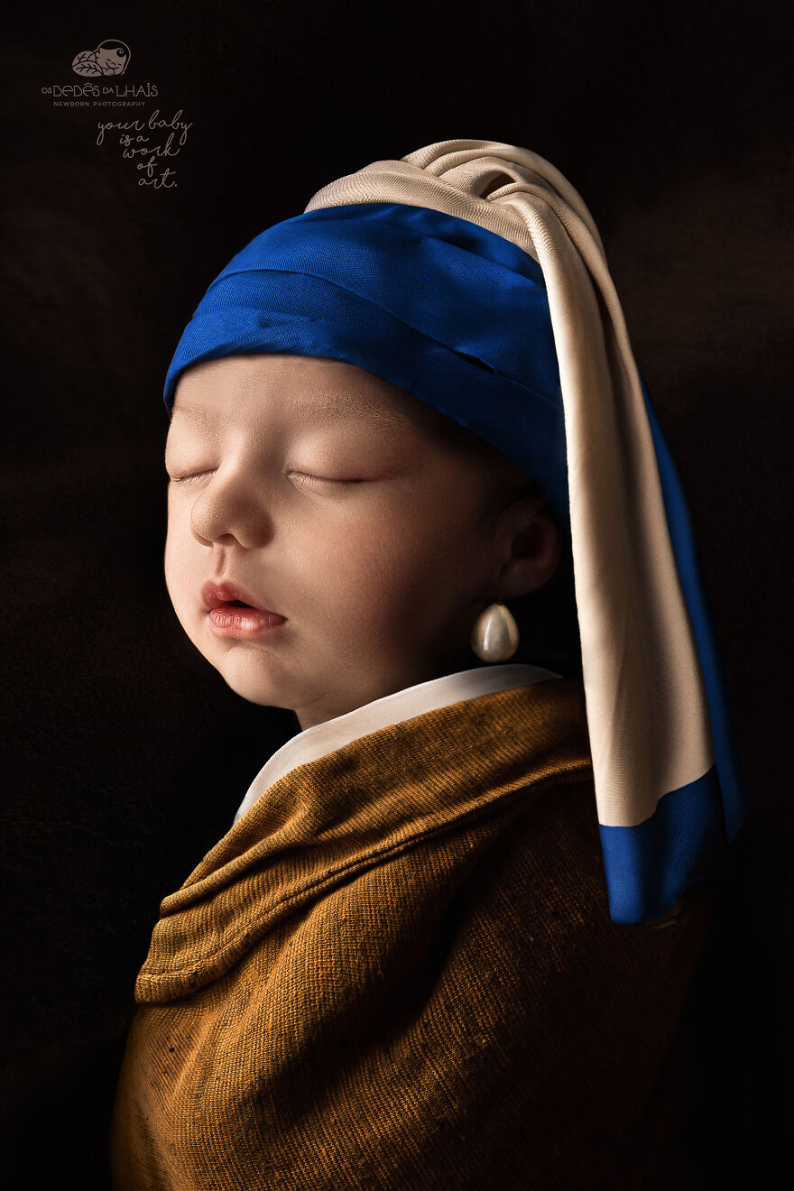 For His Newborn Daughter’s Photoshoot, This Dad Recreated Famous Paintings He And His Wife Love For His Newborn Daughter’s Photoshoot, This Dad Recreated Famous Paintings He And His Wife Love