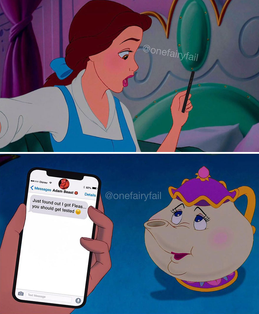 Artist Shows What Would Happen If Disney Had Modern Technologies (12 Pics)