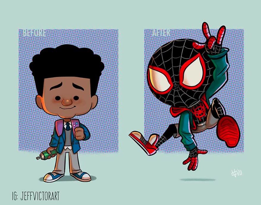 Artist Illustrates How Our Favorite Characters Have Changed In 40 Adorable Illustrations Artist Illustrates How Our Favorite Characters Have Changed In 40 Adorable Illustrations