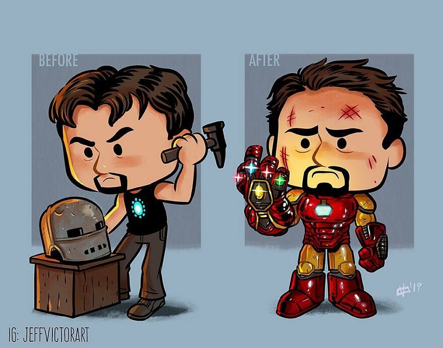 Artist Illustrates How Our Favorite Characters Have Changed In 40 Adorable Illustrations Artist Illustrates How Our Favorite Characters Have Changed In 40 Adorable Illustrations