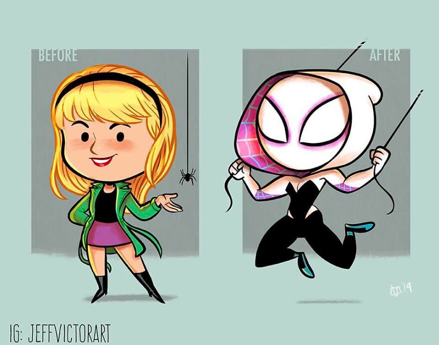 Artist Illustrates How Our Favorite Characters Have Changed In 40 Adorable Illustrations Artist Illustrates How Our Favorite Characters Have Changed In 40 Adorable Illustrations