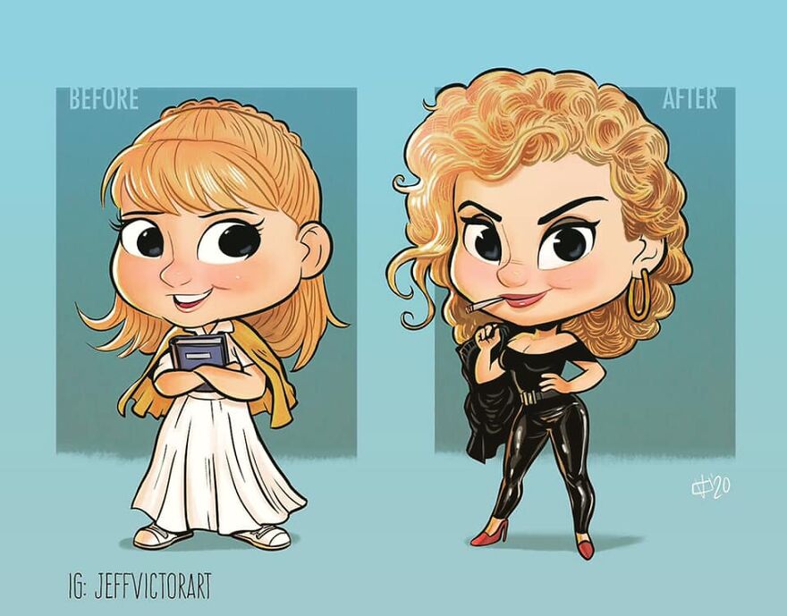 Artist Illustrates How Our Favorite Characters Have Changed In 40 Adorable Illustrations Artist Illustrates How Our Favorite Characters Have Changed In 40 Adorable Illustrations