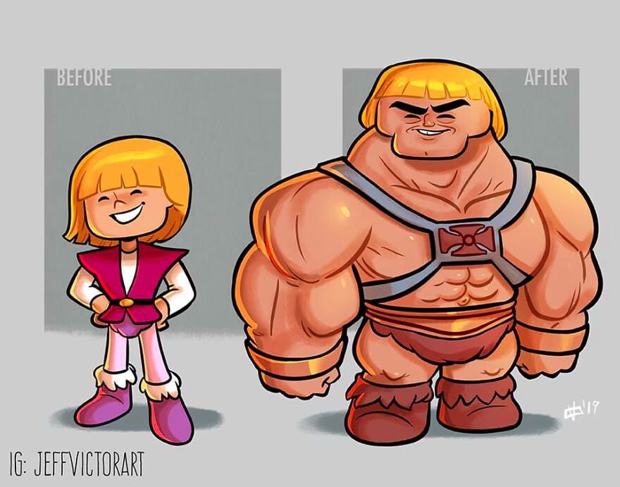 Artist Illustrates How Our Favorite Characters Have Changed In 40 Adorable Illustrations Artist Illustrates How Our Favorite Characters Have Changed In 40 Adorable Illustrations