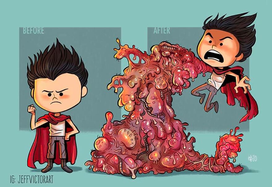 Artist Illustrates How Our Favorite Characters Have Changed In 40 Adorable Illustrations Artist Illustrates How Our Favorite Characters Have Changed In 40 Adorable Illustrations