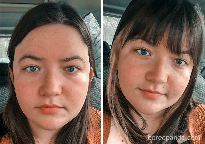 21 Before & After Pics Of Women Who Decided To Try Out Bangs And Realized It Suits Them 21 Before & After Pics Of Women Who Decided To Try Out Bangs And Realized It Suits Them