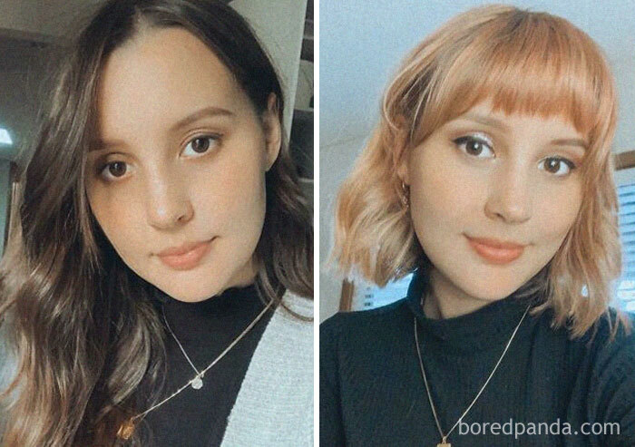 21 Before & After Pics Of Women Who Decided To Try Out Bangs And Realized It Suits Them 21 Before & After Pics Of Women Who Decided To Try Out Bangs And Realized It Suits Them