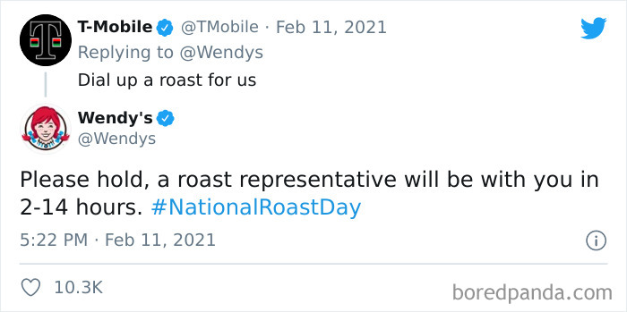 Wendy’s Is Celebrating National Roast Day By Roasting Companies And People Who Asked For It, And Here’re 40 Of Their Most Savage Posts Wendy’s Is Celebrating National Roast Day By Roasting Companies And People Who Asked For It, And Here’re 40 Of Their Most Savage Posts