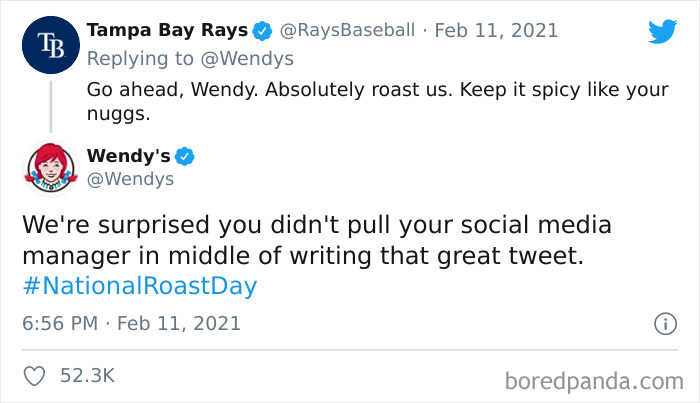 Wendy’s Is Celebrating National Roast Day By Roasting Companies And People Who Asked For It, And Here’re 40 Of Their Most Savage Posts Wendy’s Is Celebrating National Roast Day By Roasting Companies And People Who Asked For It, And Here’re 40 Of Their Most Savage Posts