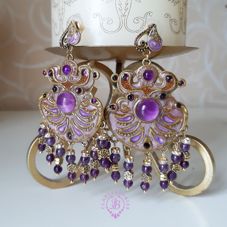 Earrings Made In The Style Of Russian Traditional Headwear Earrings Made In The Style Of Russian Traditional Headwear