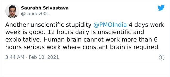 People Are Saying India&#8217;s Idea Of 4-Day Work Week Is &#8216;Rubbish&#8217; As They Expect People To Work 12 Hours Per Day