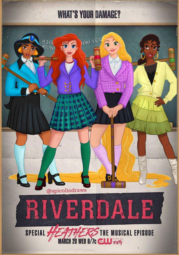 Iconic Movie And TV Posters Reimagined With Disney Characters By Alex Pick (50 Pics)