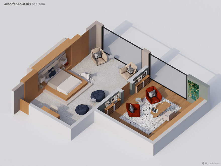 Home Advisor Shows What Celebrity Bedrooms Look Like With These 7 Renders Home Advisor Shows What Celebrity Bedrooms Look Like With These 7 Renders