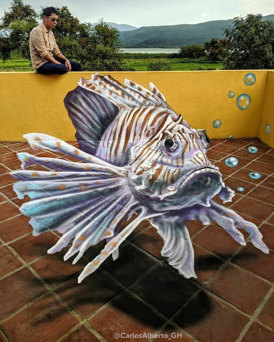 54 3D Optical Illusions By This Talented Mexican Street Artist 54 3D Optical Illusions By This Talented Mexican Street Artist