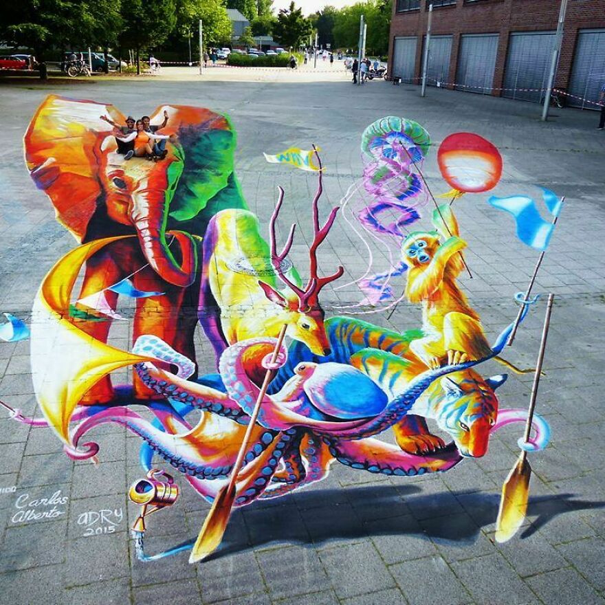 54 3D Optical Illusions By This Talented Mexican Street Artist 54 3D Optical Illusions By This Talented Mexican Street Artist