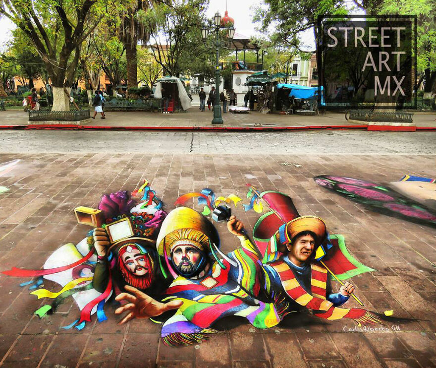 54 3D Optical Illusions By This Talented Mexican Street Artist 54 3D Optical Illusions By This Talented Mexican Street Artist