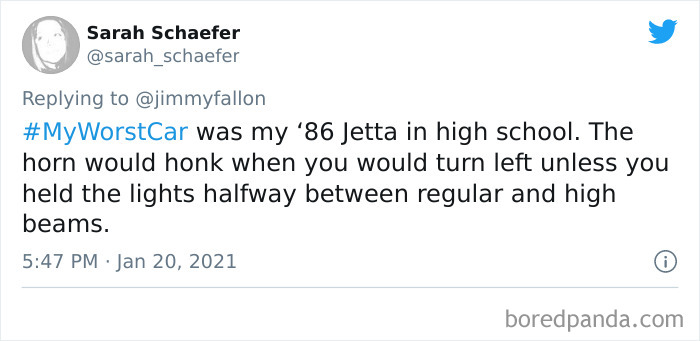 Jimmy Fallon Asks People To Share Their Worst Car Stories, Receives 50 Hilarious Ones Jimmy Fallon Asks People To Share Their Worst Car Stories, Receives 50 Hilarious Ones