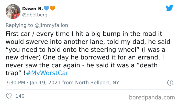 Jimmy Fallon Asks People To Share Their Worst Car Stories, Receives 50 Hilarious Ones Jimmy Fallon Asks People To Share Their Worst Car Stories, Receives 50 Hilarious Ones