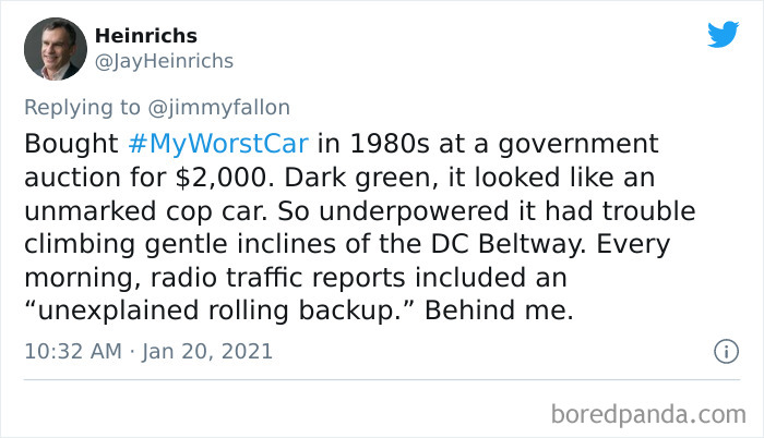 Jimmy Fallon Asks People To Share Their Worst Car Stories, Receives 50 Hilarious Ones Jimmy Fallon Asks People To Share Their Worst Car Stories, Receives 50 Hilarious Ones
