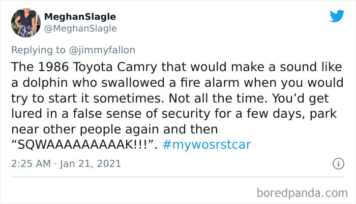 Jimmy Fallon Asks People To Share Their Worst Car Stories, Receives 50 Hilarious Ones Jimmy Fallon Asks People To Share Their Worst Car Stories, Receives 50 Hilarious Ones