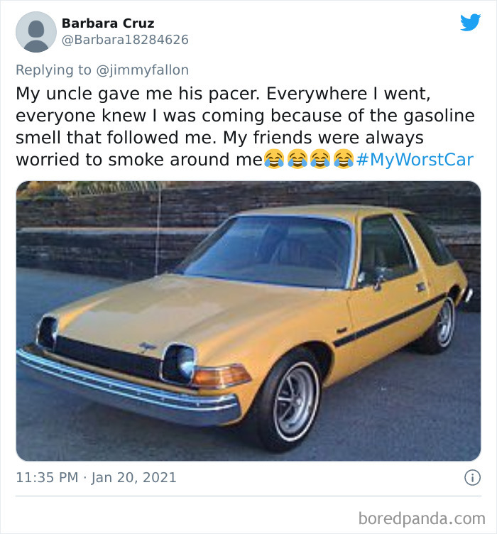 Jimmy Fallon Asks People To Share Their Worst Car Stories, Receives 50 Hilarious Ones Jimmy Fallon Asks People To Share Their Worst Car Stories, Receives 50 Hilarious Ones