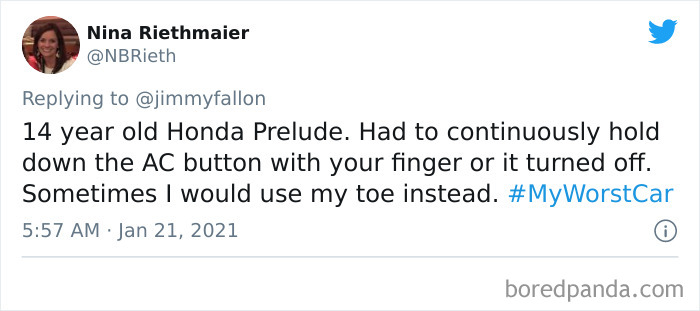 Jimmy Fallon Asks People To Share Their Worst Car Stories, Receives 50 Hilarious Ones Jimmy Fallon Asks People To Share Their Worst Car Stories, Receives 50 Hilarious Ones