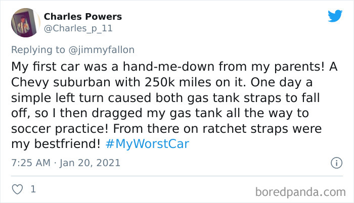 Jimmy Fallon Asks People To Share Their Worst Car Stories, Receives 50 Hilarious Ones Jimmy Fallon Asks People To Share Their Worst Car Stories, Receives 50 Hilarious Ones