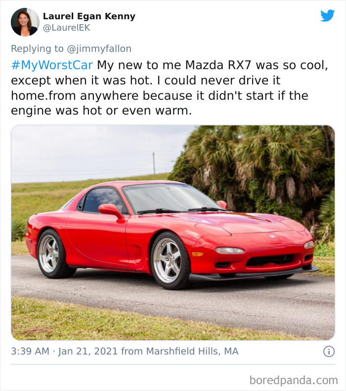 Jimmy Fallon Asks People To Share Their Worst Car Stories, Receives 50 Hilarious Ones Jimmy Fallon Asks People To Share Their Worst Car Stories, Receives 50 Hilarious Ones