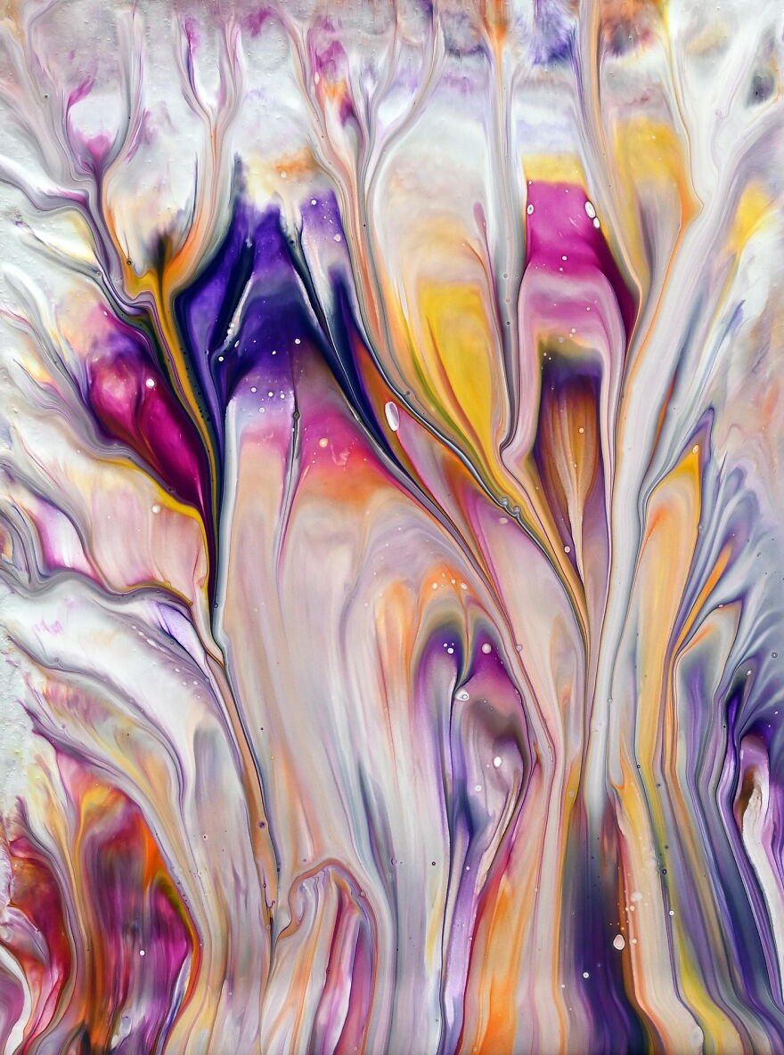 My Acrylic Pour Painting: A Simple Double Dip With Leftover Paint My Acrylic Pour Painting: A Simple Double Dip With Leftover Paint