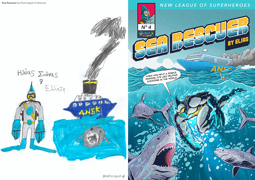 Children Were Given A Task To Create Original Heroes And Pros Had To Illustrate Them, Here’s The End Result (10 Pics) Children Were Given A Task To Create Original Heroes And Pros Had To Illustrate Them, Here’s The End Result (10 Pics)